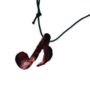 Κρεμαστό Χειροποίητο Κόκκινη Νότα - ορείχαλκος, κοντά, φθηνά - 2