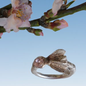 Ασημένιο Δαχτυλίδι - watch me blossom II - ημιπολύτιμες πέτρες, ασήμι 925, λουλούδι, σταθερά - 3