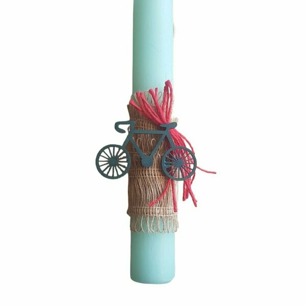 Λαμπάδα με ξύλινο ποδήλατο - κορίτσι, λαμπάδες, για ενήλικες, για εφήβους - 2