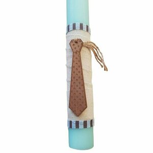 Λαμπάδα με ξύλινη γραβάτα - αγόρι, λαμπάδες, για ενήλικες, για εφήβους - 2