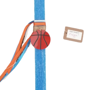 Αρωματική προσωποποιημενη μπλε λαμπάδα πλακέ ξυστη με μπάλα μπάσκετ - αγόρι, λαμπάδες, για παιδιά, για εφήβους, σπορ και ομάδες