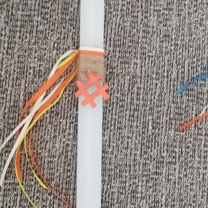 Αρωματική λαμπάδα άσπρη πλακε ξυστη με plexiglass hashtag πορτοκαλί - αγόρι, λαμπάδες, για παιδιά, για ενήλικες, για εφήβους - 3
