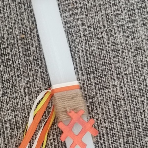 Αρωματική λαμπάδα άσπρη πλακε ξυστη με plexiglass hashtag πορτοκαλί - αγόρι, λαμπάδες, για παιδιά, για ενήλικες, για εφήβους - 4