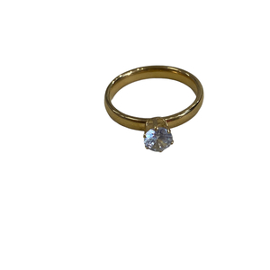 Μονόπετρο δαχτυλίδι από ατσάλι - ημιπολύτιμες πέτρες, ατσάλι, σταθερά, φθηνά
