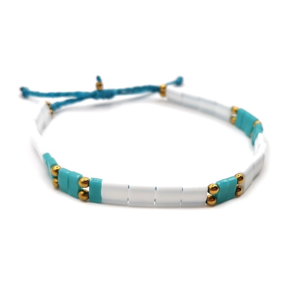 Aegean bracelet, βραχιολι miyuki - ημιπολύτιμες πέτρες, χάντρες, χεριού, αυξομειούμενα - 2