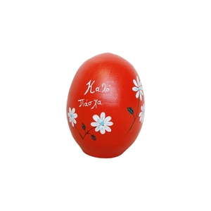 Χειροποίητο Πασχαλινό Κεραμικό Αυγό 15 cm. Καλό Πάσχα Κόκκινο λουλούδια - λουλούδια, διακοσμητικά, για ενήλικες