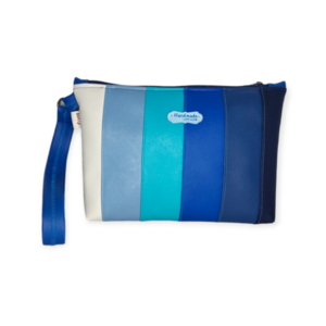 Clutch bag δερματίνη, color block Blue, δύο όψεων 25*17*5 cm - clutch, δερματίνη, χειρός, δώρα για γυναίκες, μικρές