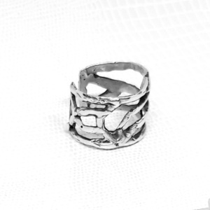 "Revma Ring" - ασήμι 925, μεγάλα, αυξομειούμενα - 2