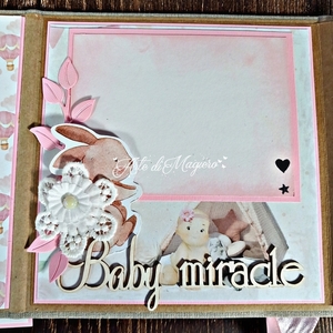 Χειροποίητο λεύκωμα για νεογέννητο κοριτσάκι σε στυλ φυσαρμόνικας - χειροποίητα, άλμπουμ, βρεφικά, δώρα για μωρά, δώρο γέννησης - 4
