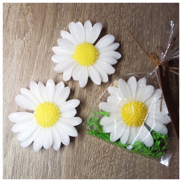 Δύο αρωματικά σαπούνια μαργαρίτα (2τμχ) - λουλούδι, δώρα γενεθλίων, αρωματικό σαπούνι - 2