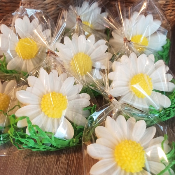 Δύο αρωματικά σαπούνια μαργαρίτα (2τμχ) - λουλούδι, δώρα γενεθλίων, αρωματικό σαπούνι - 4