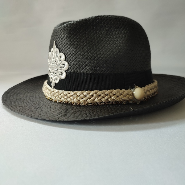 ''SAN MARINO'' Καπέλο από ψαθα - ύφασμα, ψάθινα - 3