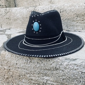 Καπέλο Παναμα - Stone power - απαραίτητα καλοκαιρινά αξεσουάρ, αξεσουάρ παραλίας, ψάθινα - 5