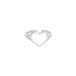 Δαχτυλίδι Αυξομειούμενο Επάργυρο ''Heart'' - ορείχαλκος, καρδιά, επάργυρα, boho, αυξομειούμενα