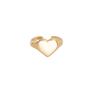 Δαχτυλίδι Αυξομειούμενο Επίχρυσο ''Heart'' - επιχρυσωμένα, ορείχαλκος, καρδιά, boho, αυξομειούμενα