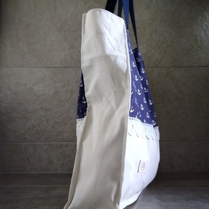 τσάντα για την παραλία / tote bag - ύφασμα, ώμου, μεγάλες, θαλάσσης, tote - 2