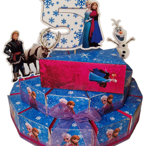 Χάρτινη τούρτα με θέμα ΠΡΙΓΚΙΠΙΣΣΕΣ ΤΟΥ ΠΑΓΟΥ - κορίτσι, πριγκίπισσα, ήρωες κινουμένων σχεδίων - 2