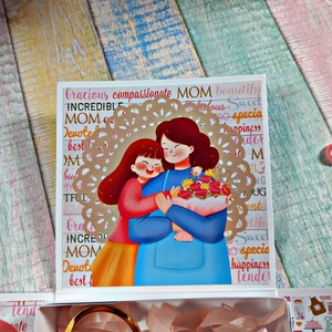 Κουτάκι έκπληξη με δώρο για τη γιορτή της μητέρας - ευχετήριες κάρτες, δώρο μαμά κόρη - 3