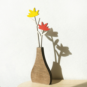 Δώρο για τη δασκάλα, ξύλινο βάζο με λουλούδια - ξύλο, βάζα & μπολ, λουλούδια, personalised, ημέρα της μητέρας - 4