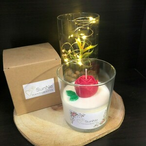 Φυτικό κερί με τριαντάφυλλo - τριαντάφυλλο, αρωματικά κεριά - 5