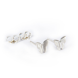 Σκουλαρίκια πεταλούδες από ασήμι 925 - ασήμι 925, πεταλούδα, καρφωτά, μικρά, καρφάκι