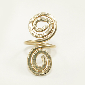 Δαχτυλίδι αρζαντό (αλπακάς) σπιράλ - αλπακάς, boho, μεγάλα, αυξομειούμενα