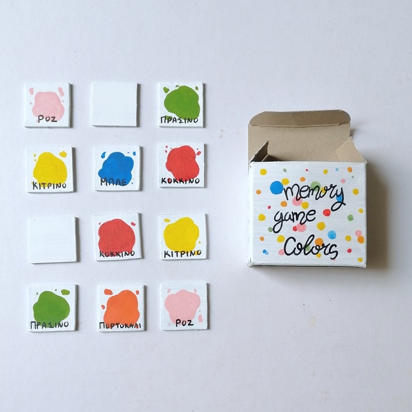 Οικολογικό παιχνίδι μνήμης χρώματα 6,5εκΧ7εκ - δώρα για παιδιά, για παιδιά, ειδη δώρων - 5