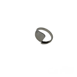 Δαχτυλίδι με bold και flat ακρες ατσάλινο - γεωμετρικά σχέδια, ατσάλι, μεγάλα