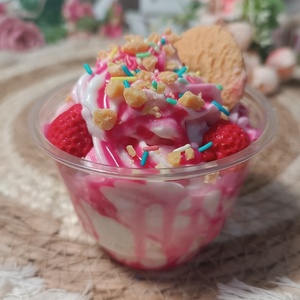 Limited edition waxmelt παγωτό strawberry and cream 220gr - αρωματικά κεριά