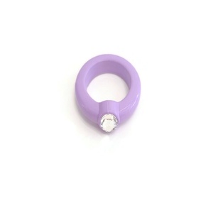 Ακρυλικό Δαχτυλίδι λιλά - πλαστικό, βεράκια, σταθερά, φθηνά
