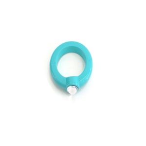 Ακρυλικό Δαχτυλίδι τυρκουαζ - πλαστικό, βεράκια, σταθερά - 4