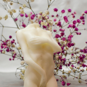 Αρωματικό Κερί Σόγιας 60γρ Γυναικείο Σώμα Με Άρωμα Black Vanilla - αρωματικά κεριά, πρωτότυπα δώρα, 100% φυτικό, soy wax - 3