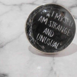 Αυξομειούμενο δαχτυλίδι με γυαλί Adjustable cabochon ring Strange and Unusual - γυαλί, μεγάλα, αυξομειούμενα