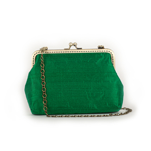 Πράσινη βραδινή τσάντα - ύφασμα, clutch, ώμου, χειρός, βραδινές