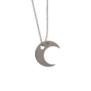 Moon| Ασήμι 925 χειροποίητο κολιέ - ασήμι, ασήμι 925, κοντά, φθηνά, μενταγιόν