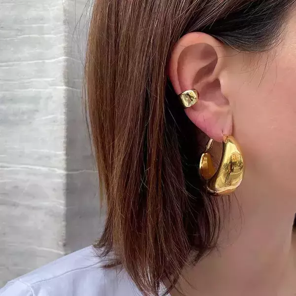 Σκουλαρίκι Ear Cuff Ατσάλινο Awear Ivy Gold - επιχρυσωμένα, ατσάλι, ear cuffs - 3