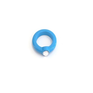 Ακρυλικό Δαχτυλίδι γαλάζιο - πλαστικό, βεράκια, σταθερά, φθηνά - 2