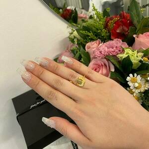 Ατσάλινο δαχτυλίδι - Σίσσυ (χρυσό) - ατσάλι, επιπλατινωμένα, αυξομειούμενα, φθηνά - 2