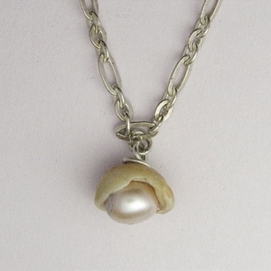 Venus Necklace - μαργαριτάρι, ασήμι 925, κοχύλι, κοντά, μενταγιόν