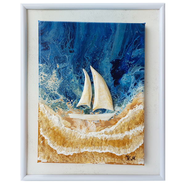 3D Πίνακας ζωγραφικής θάλασσα Νο2 25x31cm - πίνακες & κάδρα, θάλασσα, 3d, πίνακες ζωγραφικής