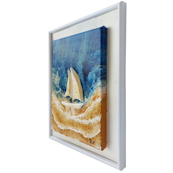 3D Πίνακας ζωγραφικής θάλασσα Νο2 25x31cm - πίνακες & κάδρα, θάλασσα, 3d, πίνακες ζωγραφικής - 2
