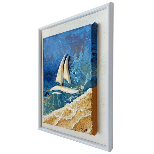 3D Πίνακας ζωγραφικής θάλασσα Νο4 25x31cm - πίνακες & κάδρα, θάλασσα, 3d, πίνακες ζωγραφικής - 2