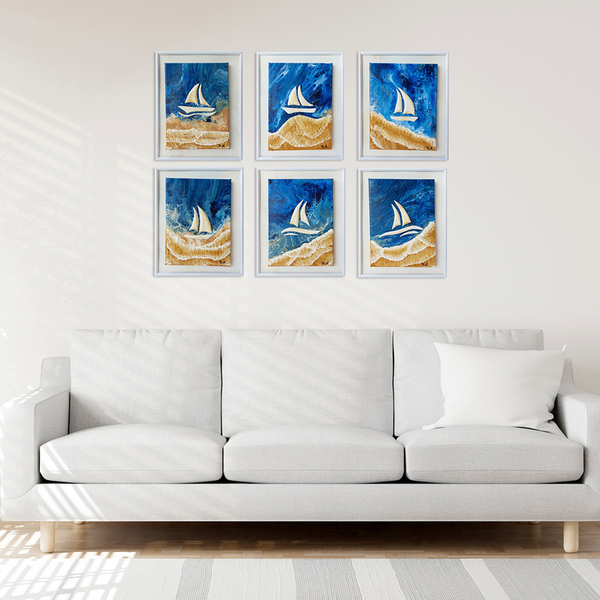 3D Πίνακας ζωγραφικής θάλασσα Νο4 25x31cm - πίνακες & κάδρα, θάλασσα, 3d, πίνακες ζωγραφικής - 3