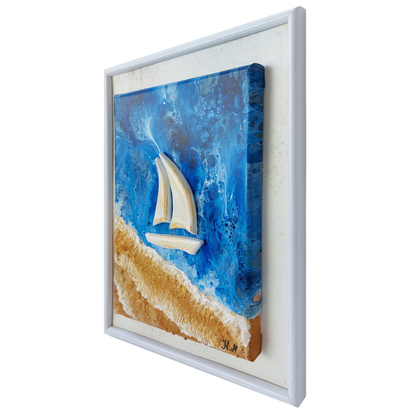 3D Πίνακας ζωγραφικής θάλασσα Νο5 25x31cm - πίνακες & κάδρα, θάλασσα, 3d, πίνακες ζωγραφικής - 2