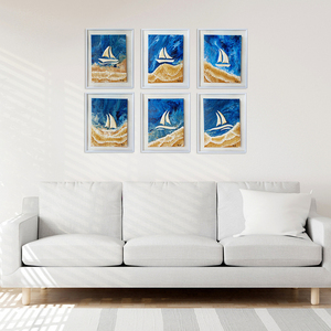 3D Πίνακας ζωγραφικής θάλασσα Νο5 25x31cm - πίνακες & κάδρα, θάλασσα, πίνακες ζωγραφικής - 3
