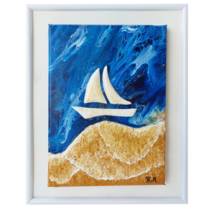 3D Πίνακας ζωγραφικής θάλασσα Νο6 25x31cm - πίνακες & κάδρα, θάλασσα, 3d, πίνακες ζωγραφικής