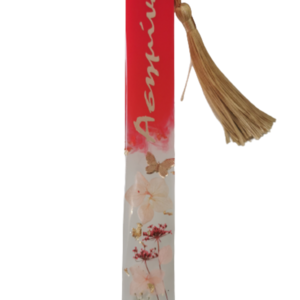 Σελιδοδείκτης από υγρό γυαλί με αποξηραμένα λουλούδια - γυαλί, σελιδοδείκτες