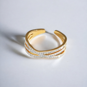 Ατσάλινο Γυναικείο Δαχτυλίδι LEO σε χρώμα χρυσό ,μέγεθος αυξομειούμενο. - ατσάλι, για γάμο, αυξομειούμενα, φθηνά