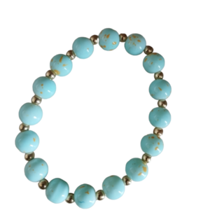 Blue Beaded Bracelets - ημιπολύτιμες πέτρες, χάντρες, σταθερά, χεριού, φθηνά - 2
