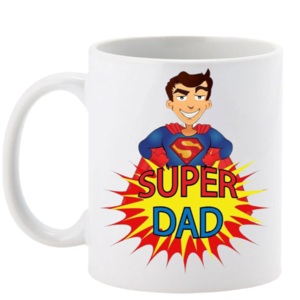 Κεραμική κούπα "superdad 3" - μπαμπάς, πορσελάνη, κούπες & φλυτζάνια, γιορτή του πατέρα, σούπερ ήρωες